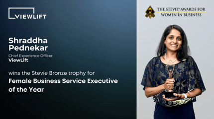 ViewLift’s Shraddha Pednekar wins the Stevie Bronze trophy for Female Business Service Executive of the Year