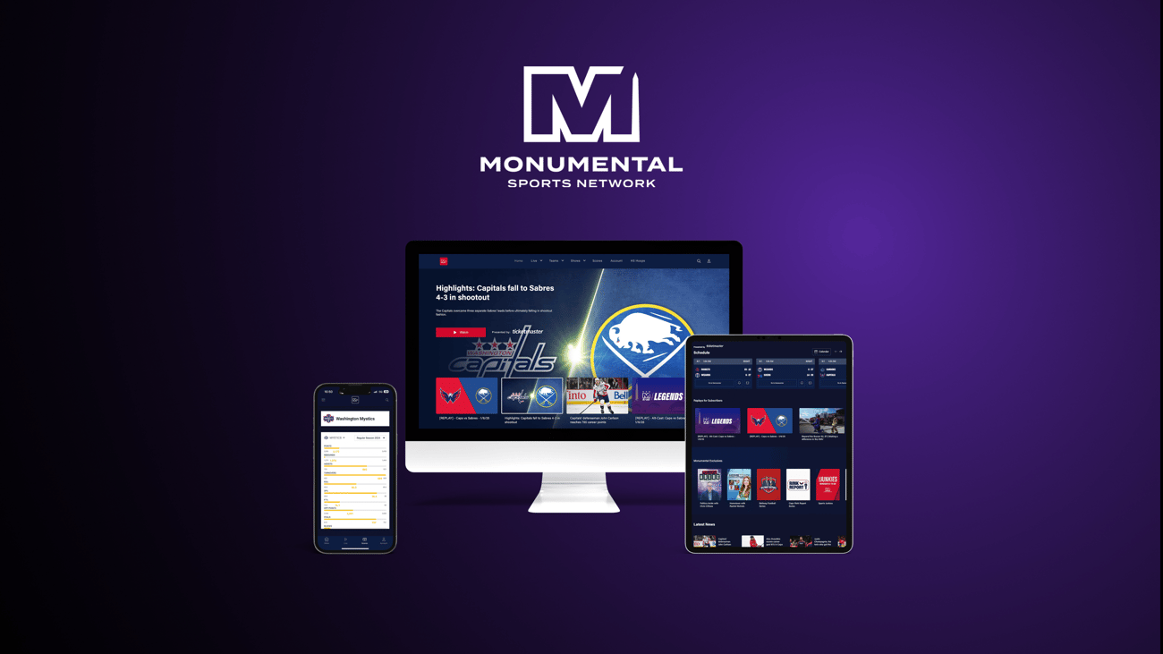 Monumental Sports Network Unveils New Enhanced App, Monumental+ 