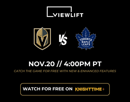 VGK, ViewLift Unveil Enhancements to KnightTime+ Streaming Service