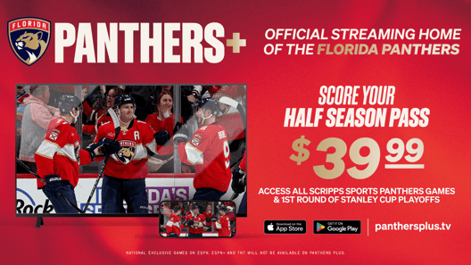 ‘Half Season Pass’ Now Available for Remainder of 2024-25 Season on Panthers Plus