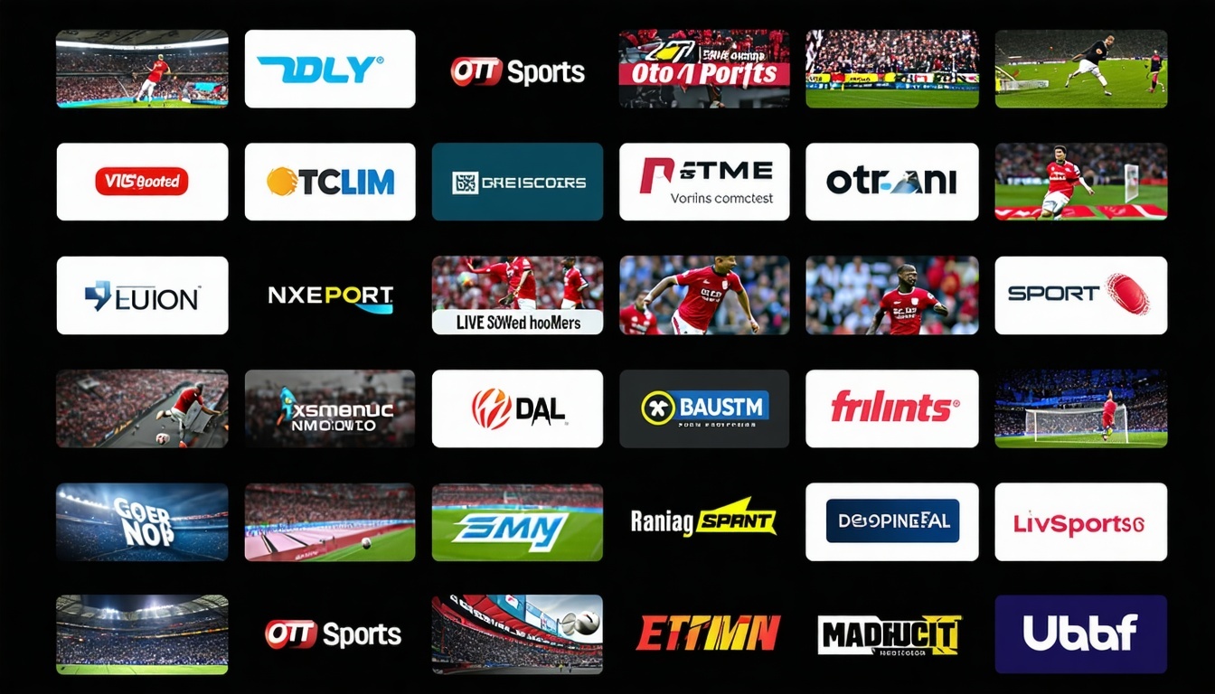 A collage of various OTT sports streaming platform